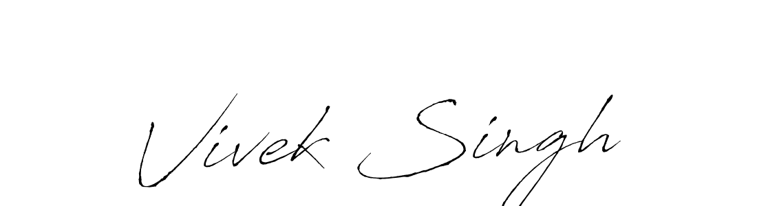 Make a beautiful signature design for name Vivek Singh. With this signature (Antro_Vectra) style, you can create a handwritten signature for free. Vivek Singh signature style 6 images and pictures png
