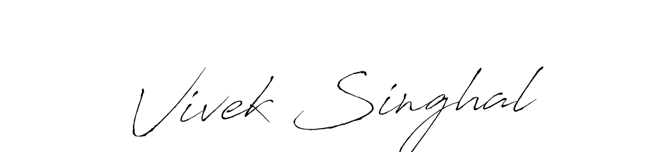 You should practise on your own different ways (Antro_Vectra) to write your name (Vivek Singhal) in signature. don't let someone else do it for you. Vivek Singhal signature style 6 images and pictures png