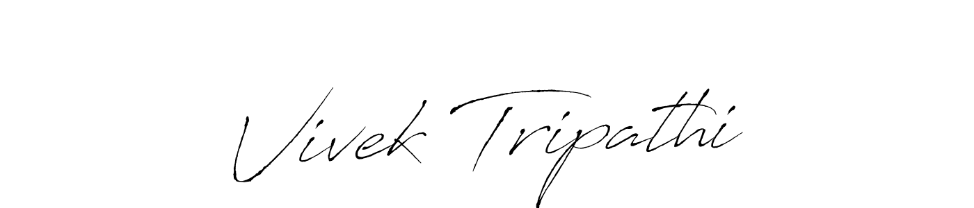How to make Vivek Tripathi name signature. Use Antro_Vectra style for creating short signs online. This is the latest handwritten sign. Vivek Tripathi signature style 6 images and pictures png
