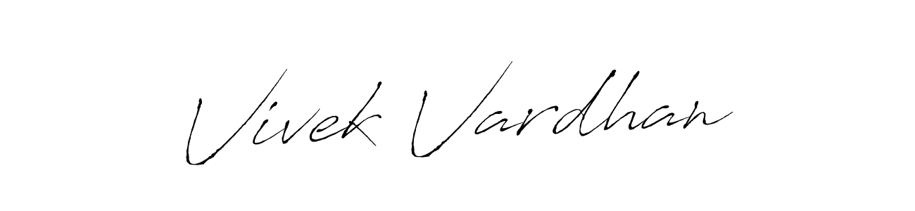 Make a beautiful signature design for name Vivek Vardhan. With this signature (Antro_Vectra) style, you can create a handwritten signature for free. Vivek Vardhan signature style 6 images and pictures png