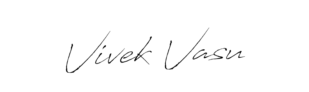 Design your own signature with our free online signature maker. With this signature software, you can create a handwritten (Antro_Vectra) signature for name Vivek Vasu. Vivek Vasu signature style 6 images and pictures png