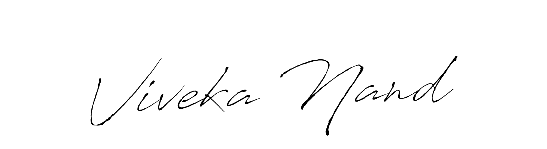 Make a beautiful signature design for name Viveka Nand. With this signature (Antro_Vectra) style, you can create a handwritten signature for free. Viveka Nand signature style 6 images and pictures png