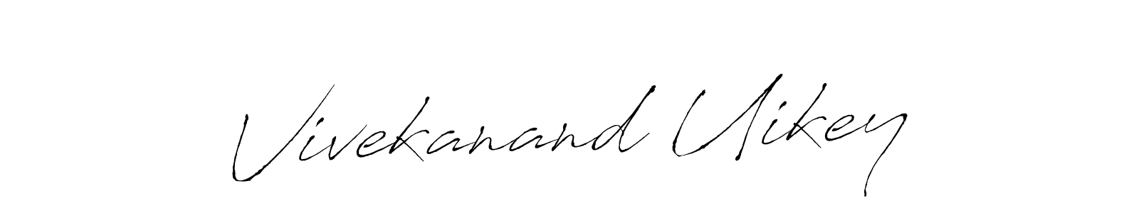 How to make Vivekanand Uikey name signature. Use Antro_Vectra style for creating short signs online. This is the latest handwritten sign. Vivekanand Uikey signature style 6 images and pictures png