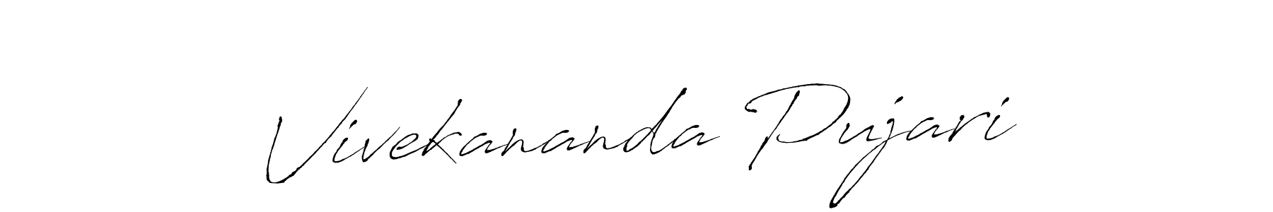 This is the best signature style for the Vivekananda Pujari name. Also you like these signature font (Antro_Vectra). Mix name signature. Vivekananda Pujari signature style 6 images and pictures png