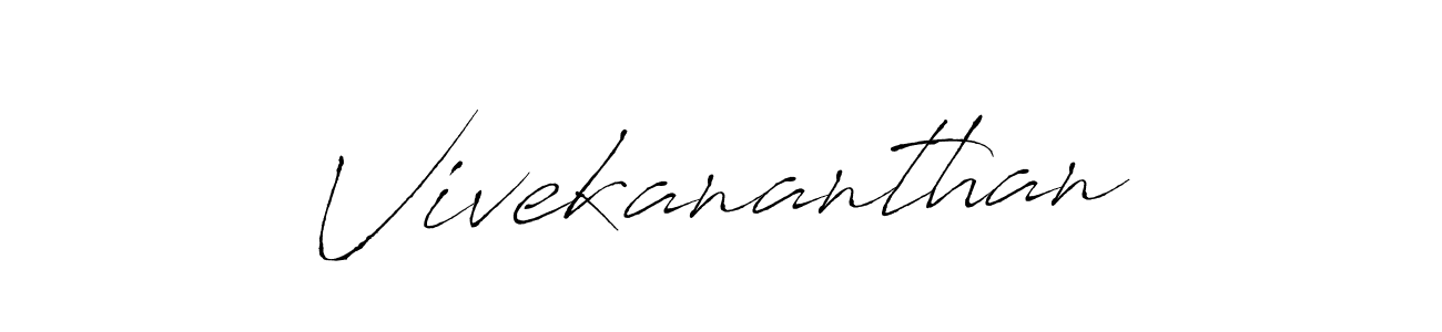 Make a beautiful signature design for name Vivekananthan. With this signature (Antro_Vectra) style, you can create a handwritten signature for free. Vivekananthan signature style 6 images and pictures png