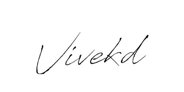 Create a beautiful signature design for name Vivekd. With this signature (Antro_Vectra) fonts, you can make a handwritten signature for free. Vivekd signature style 6 images and pictures png