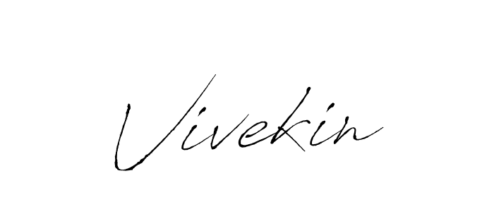 The best way (Antro_Vectra) to make a short signature is to pick only two or three words in your name. The name Vivekin include a total of six letters. For converting this name. Vivekin signature style 6 images and pictures png