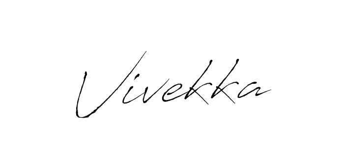 Use a signature maker to create a handwritten signature online. With this signature software, you can design (Antro_Vectra) your own signature for name Vivekka. Vivekka signature style 6 images and pictures png