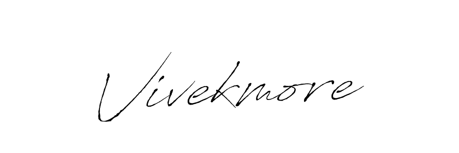 How to make Vivekmore name signature. Use Antro_Vectra style for creating short signs online. This is the latest handwritten sign. Vivekmore signature style 6 images and pictures png