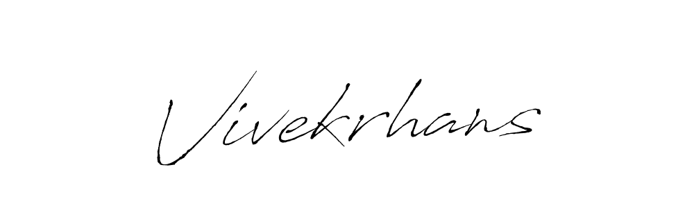 Design your own signature with our free online signature maker. With this signature software, you can create a handwritten (Antro_Vectra) signature for name Vivekrhans. Vivekrhans signature style 6 images and pictures png
