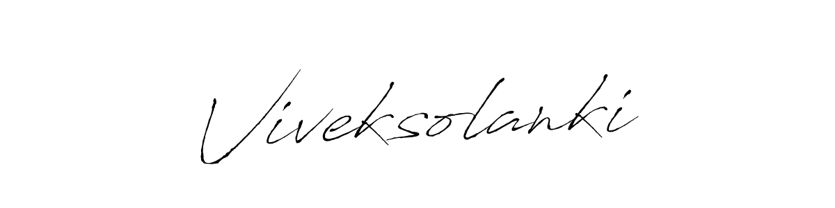 Make a beautiful signature design for name Viveksolanki. With this signature (Antro_Vectra) style, you can create a handwritten signature for free. Viveksolanki signature style 6 images and pictures png