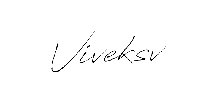 Make a beautiful signature design for name Viveksv. With this signature (Antro_Vectra) style, you can create a handwritten signature for free. Viveksv signature style 6 images and pictures png