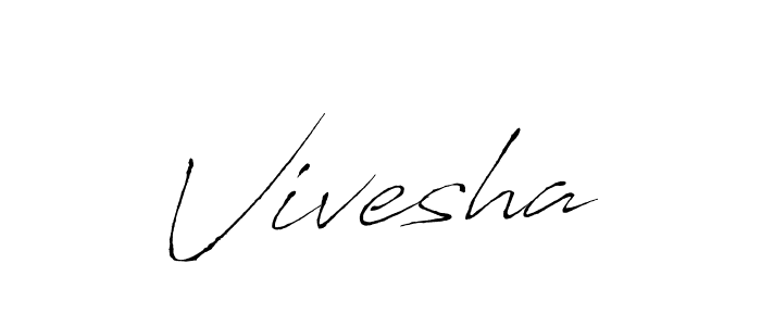 Vivesha stylish signature style. Best Handwritten Sign (Antro_Vectra) for my name. Handwritten Signature Collection Ideas for my name Vivesha. Vivesha signature style 6 images and pictures png