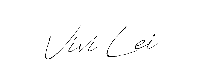How to make Vivi Lei name signature. Use Antro_Vectra style for creating short signs online. This is the latest handwritten sign. Vivi Lei signature style 6 images and pictures png