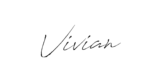 Use a signature maker to create a handwritten signature online. With this signature software, you can design (Antro_Vectra) your own signature for name Vivian . Vivian  signature style 6 images and pictures png