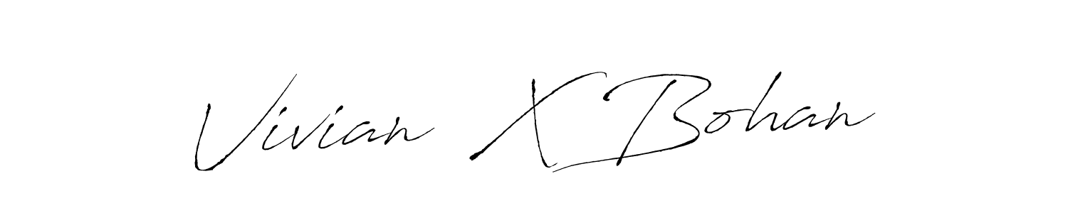 Make a beautiful signature design for name Vivian  X Bohan. Use this online signature maker to create a handwritten signature for free. Vivian  X Bohan signature style 6 images and pictures png