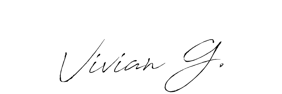 Once you've used our free online signature maker to create your best signature Antro_Vectra style, it's time to enjoy all of the benefits that Vivian G. name signing documents. Vivian G. signature style 6 images and pictures png