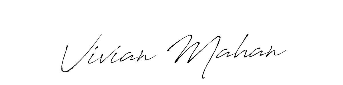 Antro_Vectra is a professional signature style that is perfect for those who want to add a touch of class to their signature. It is also a great choice for those who want to make their signature more unique. Get Vivian Mahan name to fancy signature for free. Vivian Mahan signature style 6 images and pictures png