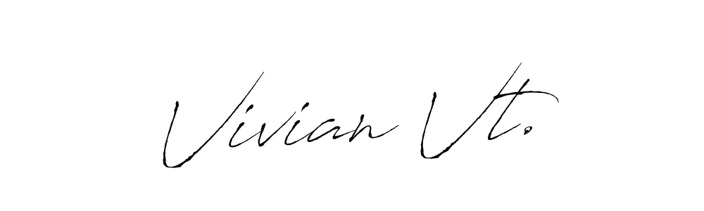 Vivian Vt. stylish signature style. Best Handwritten Sign (Antro_Vectra) for my name. Handwritten Signature Collection Ideas for my name Vivian Vt.. Vivian Vt. signature style 6 images and pictures png