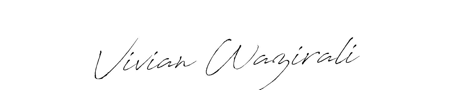The best way (Antro_Vectra) to make a short signature is to pick only two or three words in your name. The name Vivian Wazirali include a total of six letters. For converting this name. Vivian Wazirali signature style 6 images and pictures png