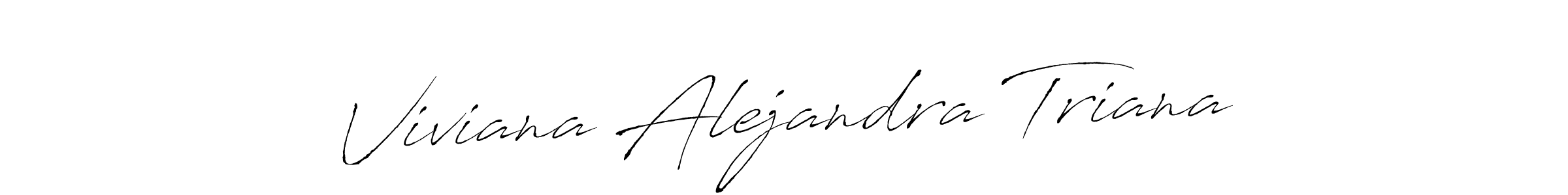 Antro_Vectra is a professional signature style that is perfect for those who want to add a touch of class to their signature. It is also a great choice for those who want to make their signature more unique. Get Viviana Alejandra Triana name to fancy signature for free. Viviana Alejandra Triana signature style 6 images and pictures png