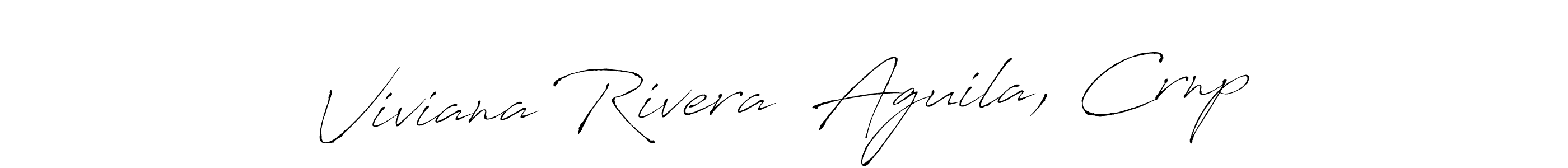 How to make Viviana Rivera  Aguila, Crnp name signature. Use Antro_Vectra style for creating short signs online. This is the latest handwritten sign. Viviana Rivera  Aguila, Crnp signature style 6 images and pictures png