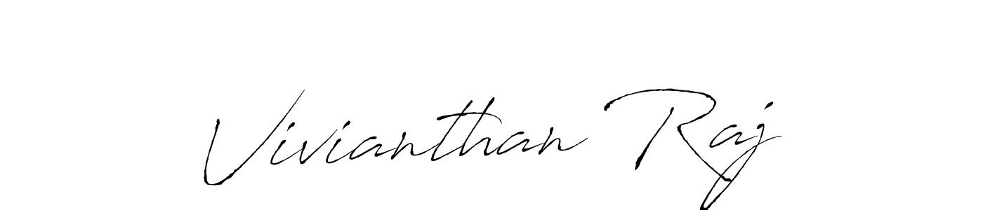 Create a beautiful signature design for name Vivianthan Raj. With this signature (Antro_Vectra) fonts, you can make a handwritten signature for free. Vivianthan Raj signature style 6 images and pictures png