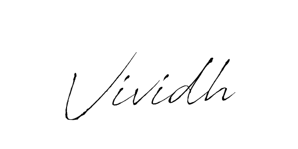 Vividh stylish signature style. Best Handwritten Sign (Antro_Vectra) for my name. Handwritten Signature Collection Ideas for my name Vividh. Vividh signature style 6 images and pictures png