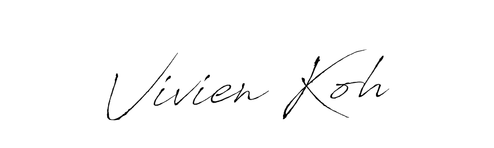 Also You can easily find your signature by using the search form. We will create Vivien Koh name handwritten signature images for you free of cost using Antro_Vectra sign style. Vivien Koh signature style 6 images and pictures png