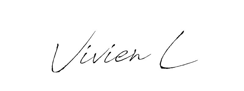 Best and Professional Signature Style for Vivien L. Antro_Vectra Best Signature Style Collection. Vivien L signature style 6 images and pictures png