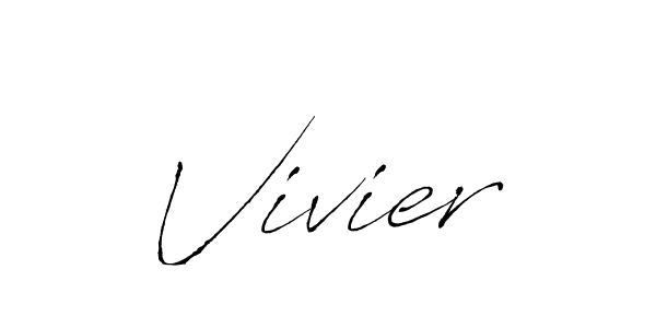 Make a beautiful signature design for name Vivier. With this signature (Antro_Vectra) style, you can create a handwritten signature for free. Vivier signature style 6 images and pictures png