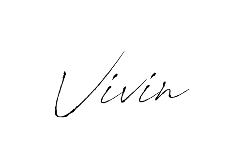 Design your own signature with our free online signature maker. With this signature software, you can create a handwritten (Antro_Vectra) signature for name Vivin. Vivin signature style 6 images and pictures png
