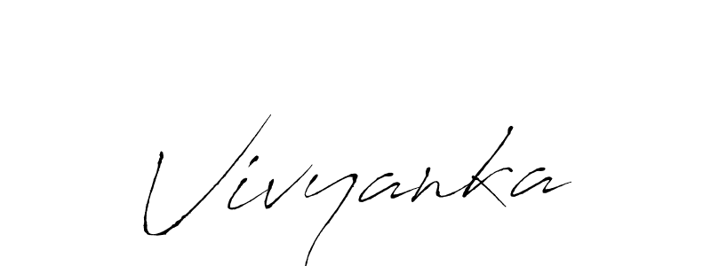 Make a beautiful signature design for name Vivyanka. With this signature (Antro_Vectra) style, you can create a handwritten signature for free. Vivyanka signature style 6 images and pictures png