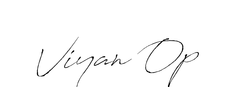Make a beautiful signature design for name Viyan Op. With this signature (Antro_Vectra) style, you can create a handwritten signature for free. Viyan Op signature style 6 images and pictures png