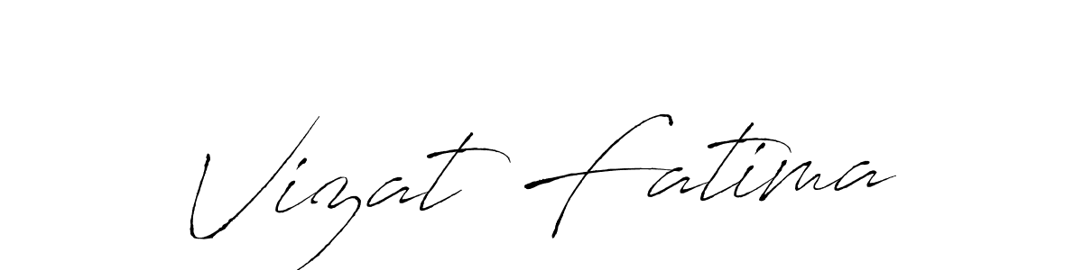 Make a beautiful signature design for name Vizat Fatima. With this signature (Antro_Vectra) style, you can create a handwritten signature for free. Vizat Fatima signature style 6 images and pictures png