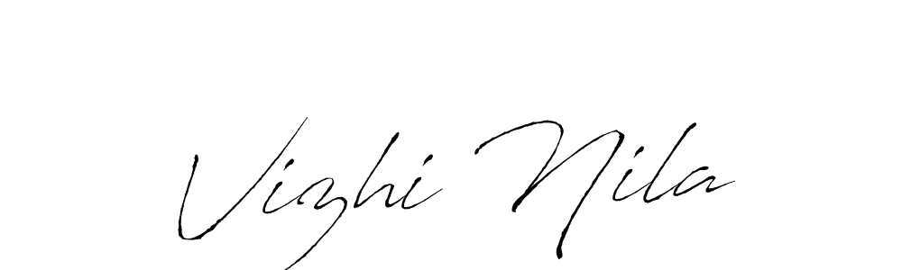 if you are searching for the best signature style for your name Vizhi Nila. so please give up your signature search. here we have designed multiple signature styles  using Antro_Vectra. Vizhi Nila signature style 6 images and pictures png
