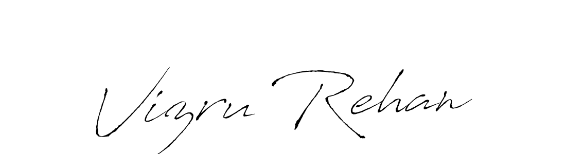 It looks lik you need a new signature style for name Vizru Rehan. Design unique handwritten (Antro_Vectra) signature with our free signature maker in just a few clicks. Vizru Rehan signature style 6 images and pictures png