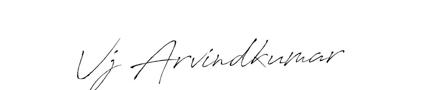 Vj Arvindkumar stylish signature style. Best Handwritten Sign (Antro_Vectra) for my name. Handwritten Signature Collection Ideas for my name Vj Arvindkumar. Vj Arvindkumar signature style 6 images and pictures png
