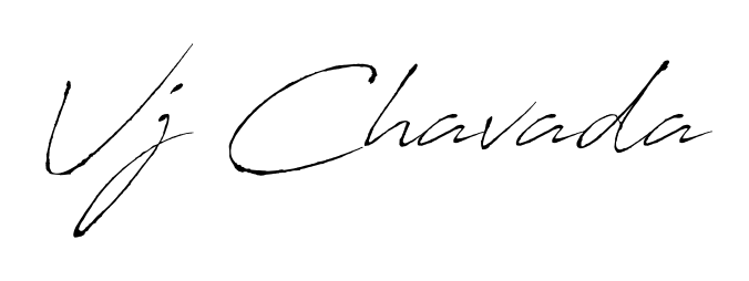 Try this chic Vj Chavada handwritten sign style. Using Antro_Vectra font elements, it gives your name a sleek, memorable identity. Vj Chavada signature style 6 images and pictures png