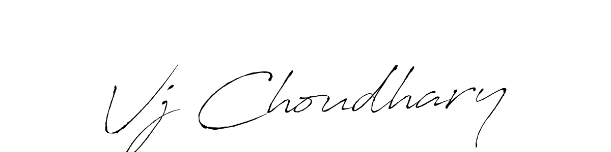 Make a beautiful signature design for name Vj Choudhary. With this signature (Antro_Vectra) style, you can create a handwritten signature for free. Vj Choudhary signature style 6 images and pictures png