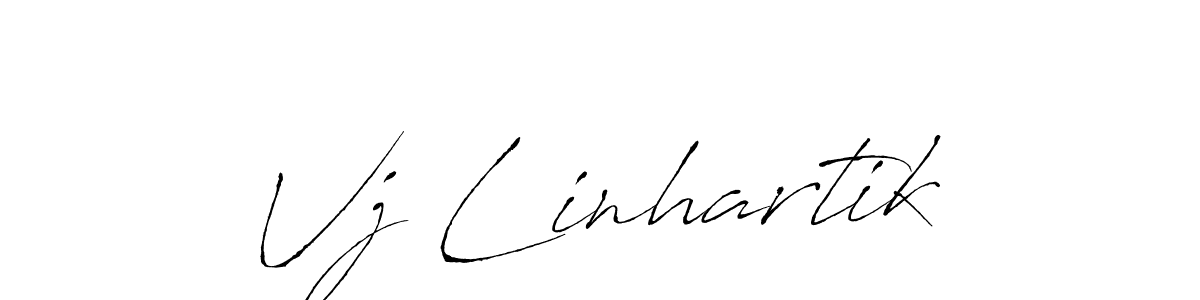 Vj Linhartik stylish signature style. Best Handwritten Sign (Antro_Vectra) for my name. Handwritten Signature Collection Ideas for my name Vj Linhartik. Vj Linhartik signature style 6 images and pictures png