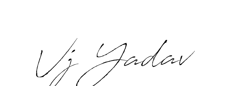 Make a beautiful signature design for name Vj Yadav. With this signature (Antro_Vectra) style, you can create a handwritten signature for free. Vj Yadav signature style 6 images and pictures png