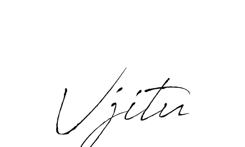 Vjitu stylish signature style. Best Handwritten Sign (Antro_Vectra) for my name. Handwritten Signature Collection Ideas for my name Vjitu. Vjitu signature style 6 images and pictures png