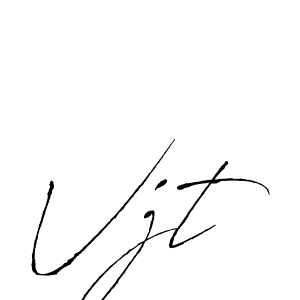 How to make Vjt signature? Antro_Vectra is a professional autograph style. Create handwritten signature for Vjt name. Vjt signature style 6 images and pictures png