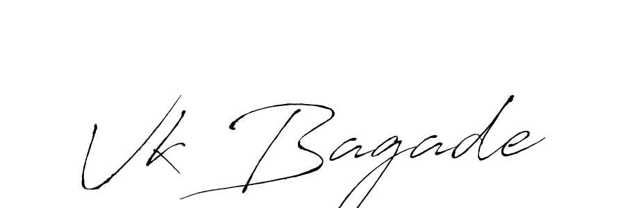 Also we have Vk Bagade name is the best signature style. Create professional handwritten signature collection using Antro_Vectra autograph style. Vk Bagade signature style 6 images and pictures png