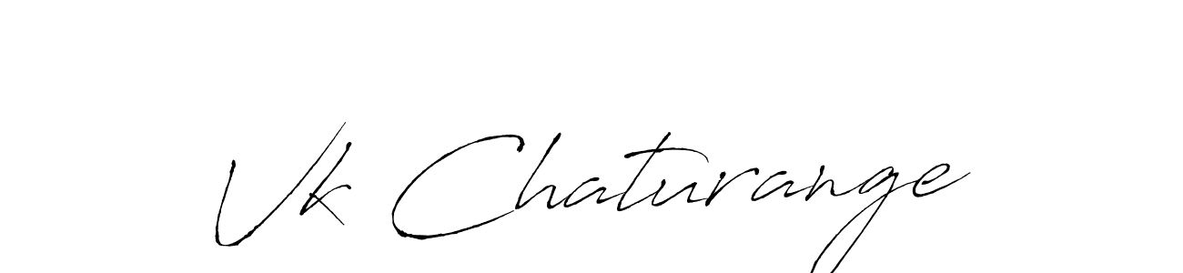 Design your own signature with our free online signature maker. With this signature software, you can create a handwritten (Antro_Vectra) signature for name Vk Chaturange. Vk Chaturange signature style 6 images and pictures png