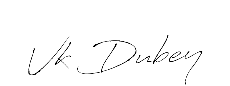 Use a signature maker to create a handwritten signature online. With this signature software, you can design (Antro_Vectra) your own signature for name Vk Dubey. Vk Dubey signature style 6 images and pictures png