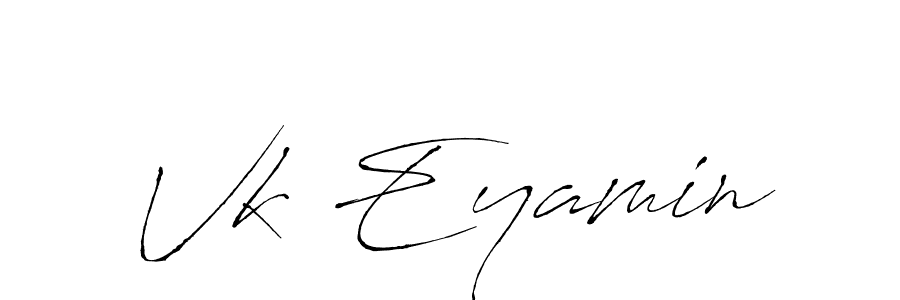 It looks lik you need a new signature style for name Vk Eyamin. Design unique handwritten (Antro_Vectra) signature with our free signature maker in just a few clicks. Vk Eyamin signature style 6 images and pictures png