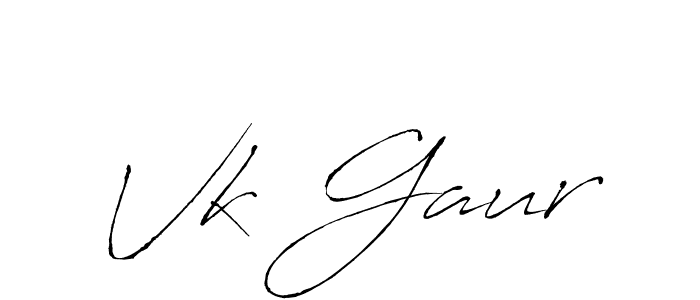 How to make Vk Gaur name signature. Use Antro_Vectra style for creating short signs online. This is the latest handwritten sign. Vk Gaur signature style 6 images and pictures png