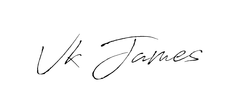 This is the best signature style for the Vk James name. Also you like these signature font (Antro_Vectra). Mix name signature. Vk James signature style 6 images and pictures png